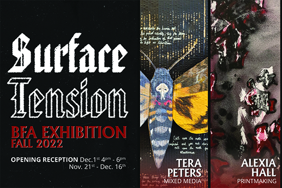 post card for Tera Peters and Alexia Hall with exhibition details